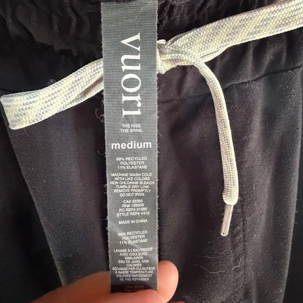 Vuori Men’s Ponto Performance Pant Medium Black Elastic Pockets - Picture 4 of 4